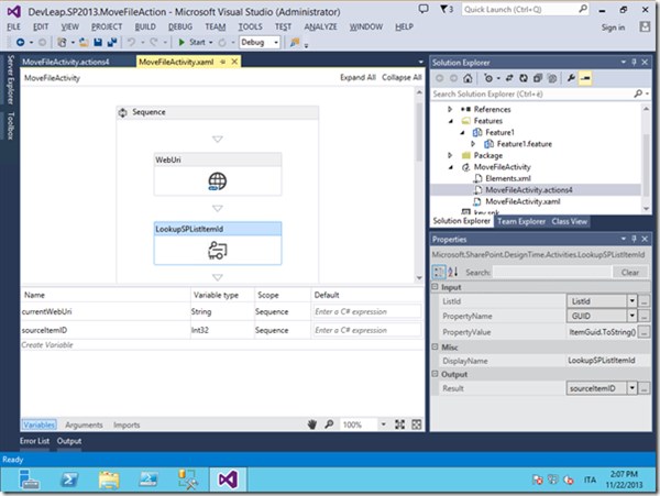How to Create a Workflow Custom Action for SharePoint Designer 2013 Using Visual Studio 2013