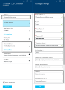 Store Twitter mentions on blog posts in Azure database using Azure Logic App and Azure API App