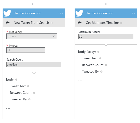 Store Twitter mentions on blog posts in Azure database using Azure Logic App and Azure API App
