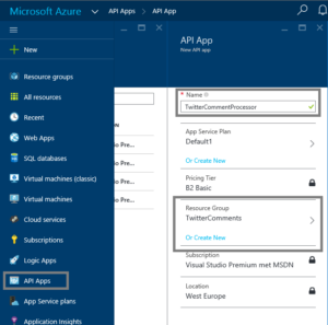 Store Twitter mentions on blog posts in Azure database using Azure Logic App and Azure API App
