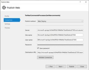 Store Twitter mentions on blog posts in Azure database using Azure Logic App and Azure API App