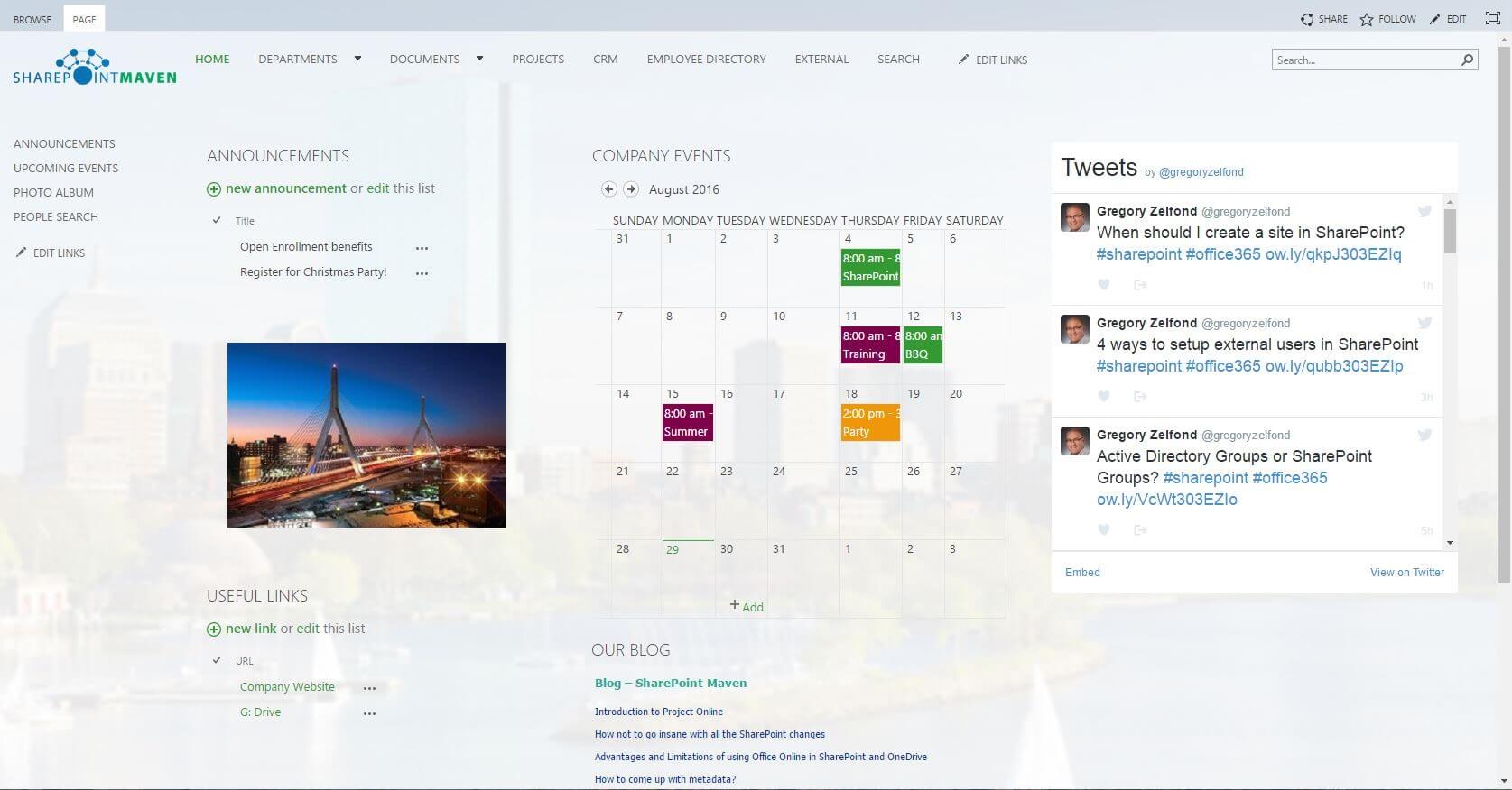 SharePoint Intranet Home Page: 8 Best Practices