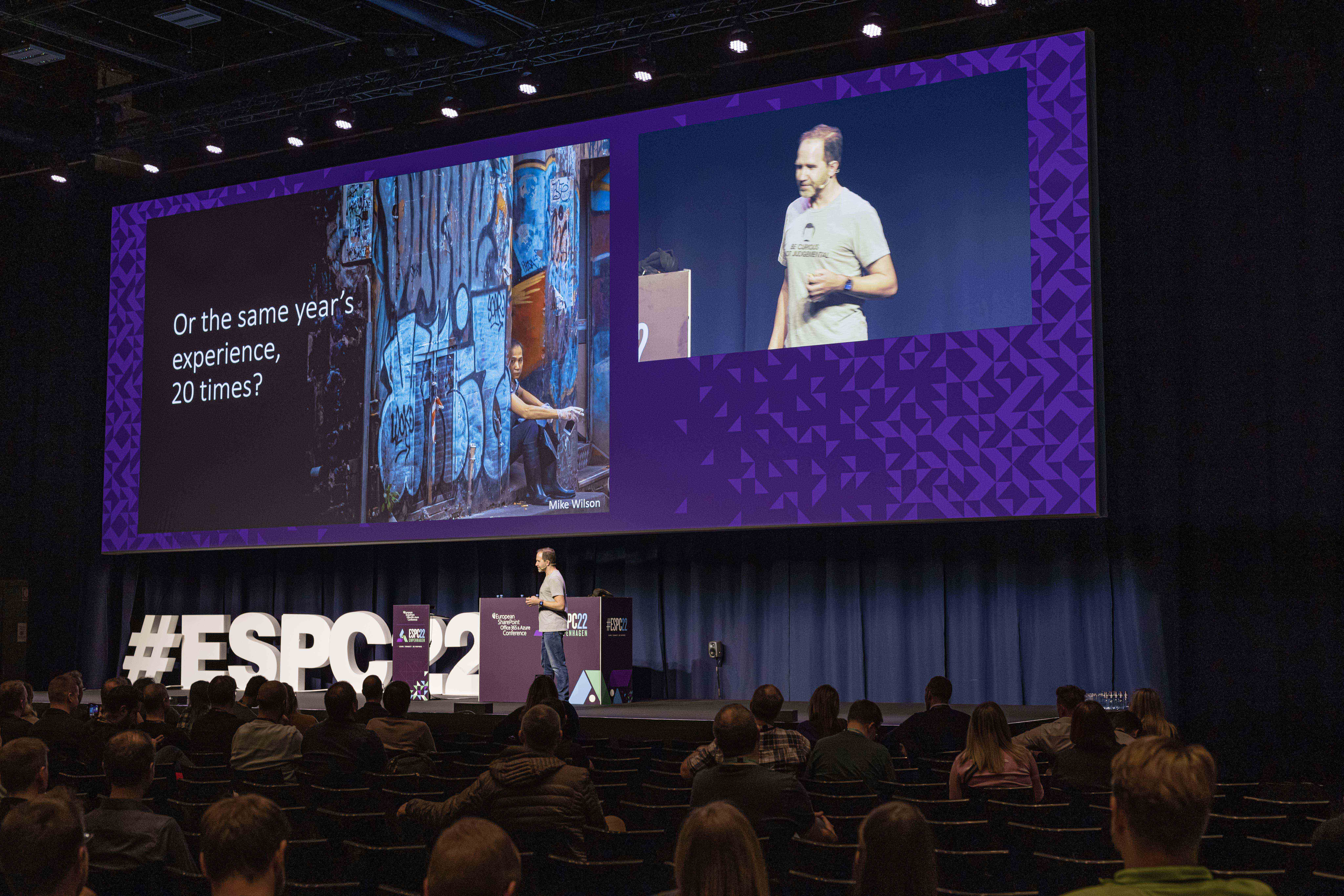 ESPC22 Keynote speaker on stage