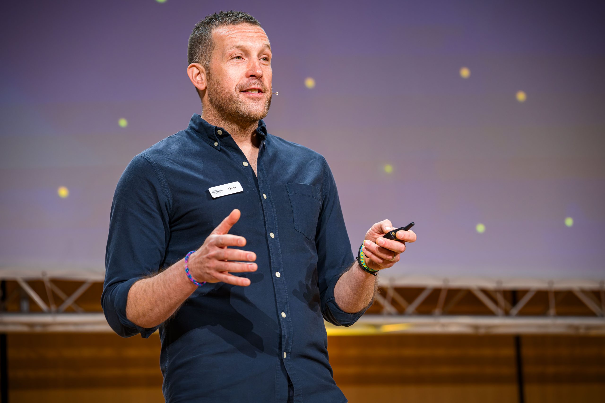 ESPC General Manager Kevin Monahan on stage at the European Power Platform Conference 2025