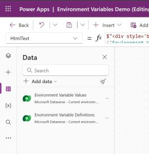Environment Variables in Canvas Apps