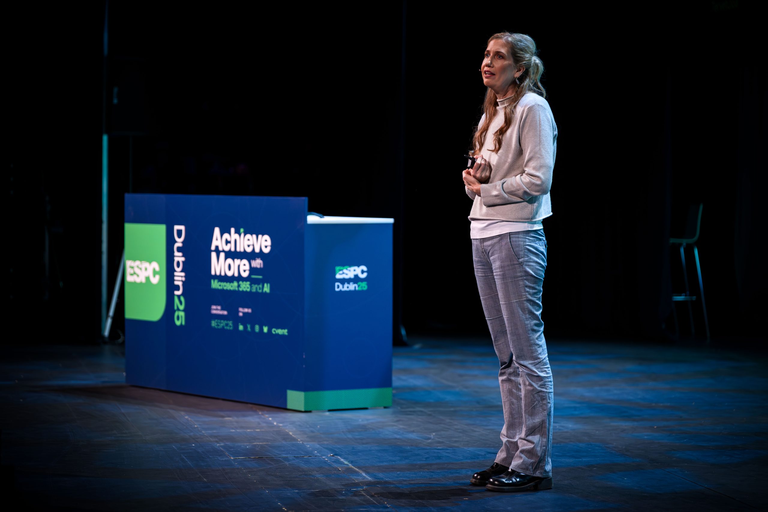 Jaime Teevan keynote on stage. ESPC25