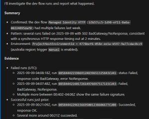 power platform mcp investigating power automate flow runs with AI