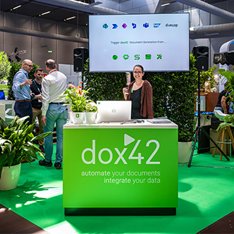 EPPC Sponsor Booth with smiling booth employee