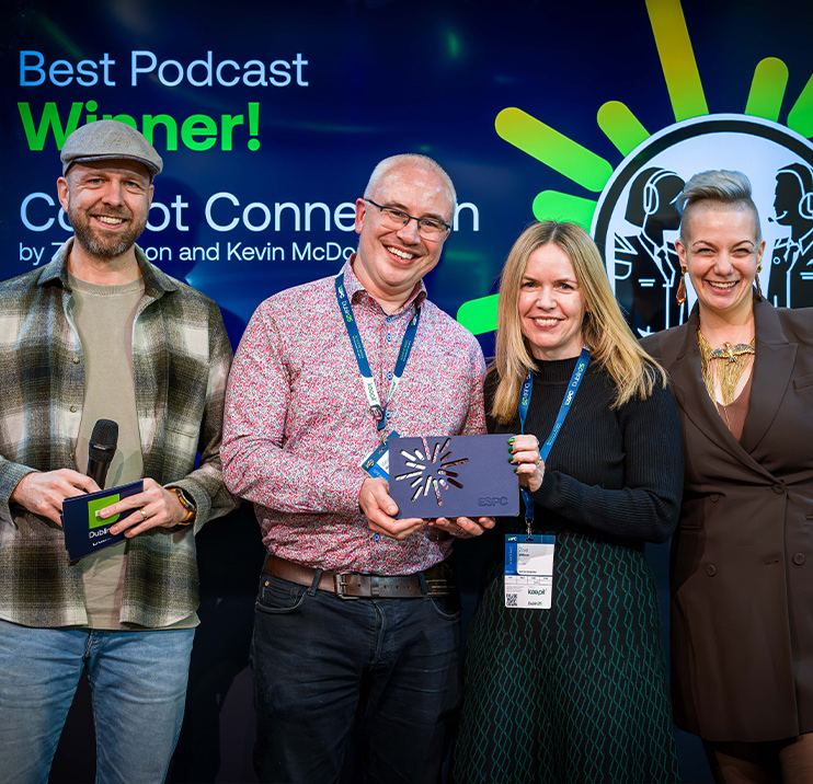 People pose for the camera during the ESPC Inspire Awards 2025