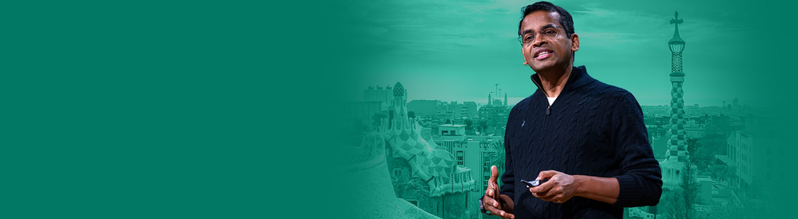 Arun Ulagaratchagan - Corporate Vice President, Azure Data at Microsoft on stage at Microsoft Fabric Community Conference 2026