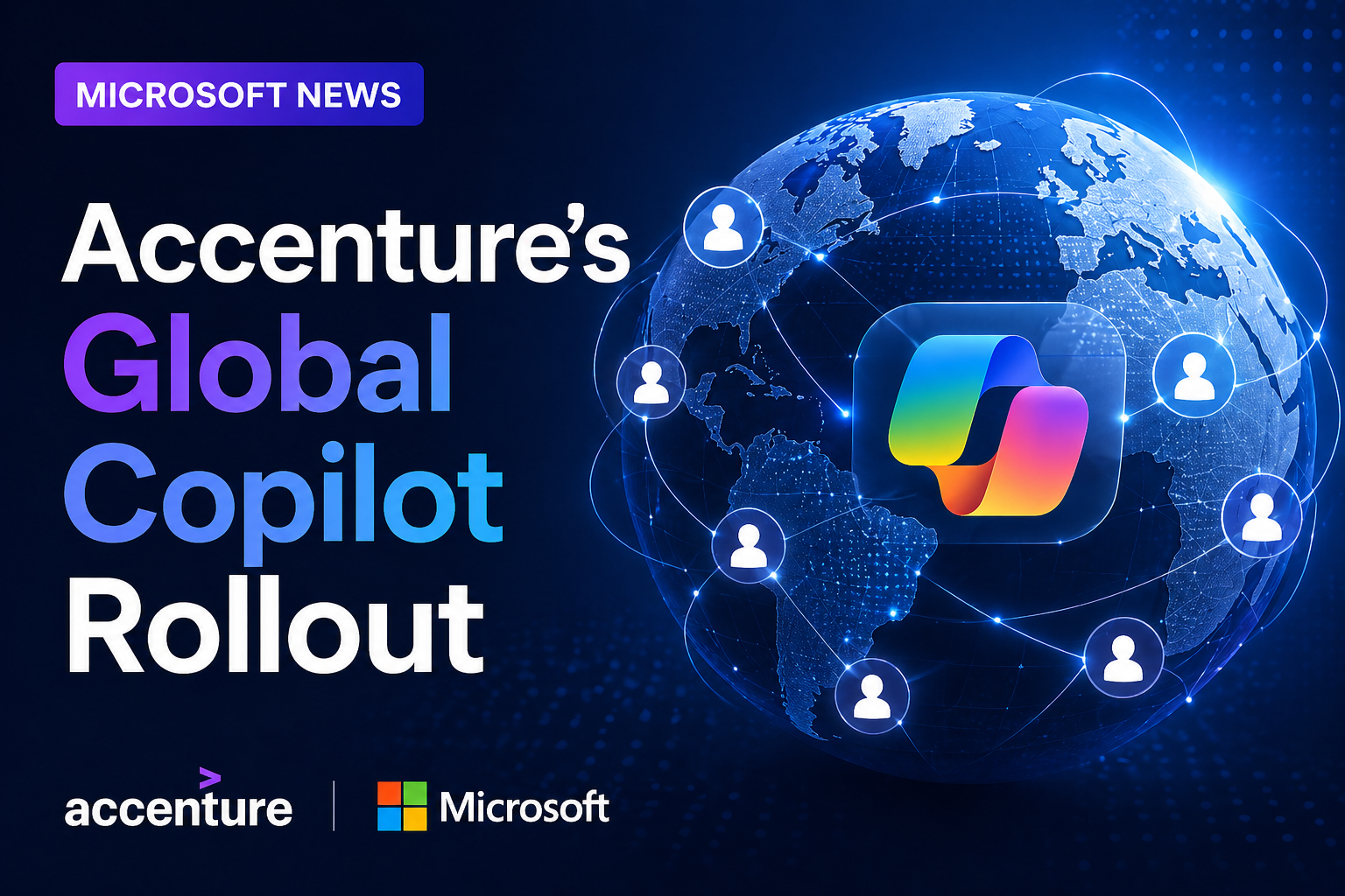 Copilot Logo on a Globe showcasing its deployment worldwide