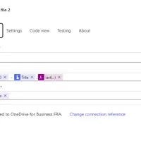 OneDrive create file action screenshot