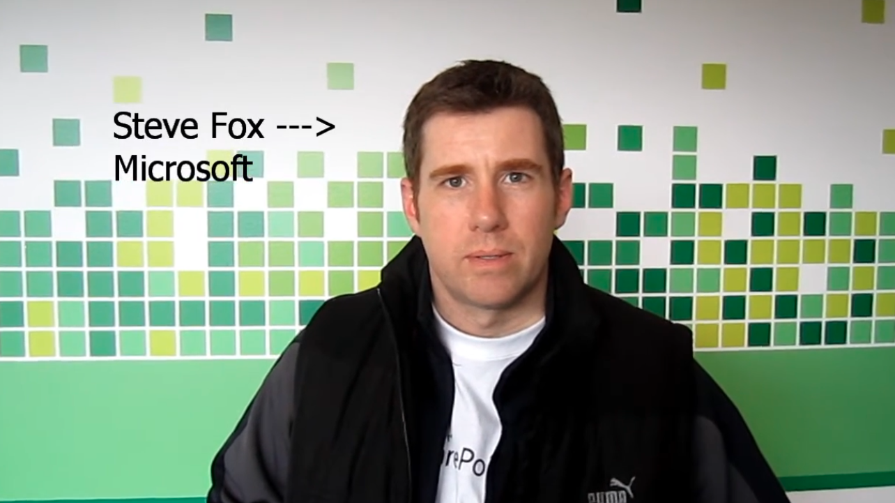 Steve Fox Microsoft doing a video blog