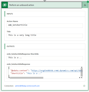 Perform an unbound action screenshot