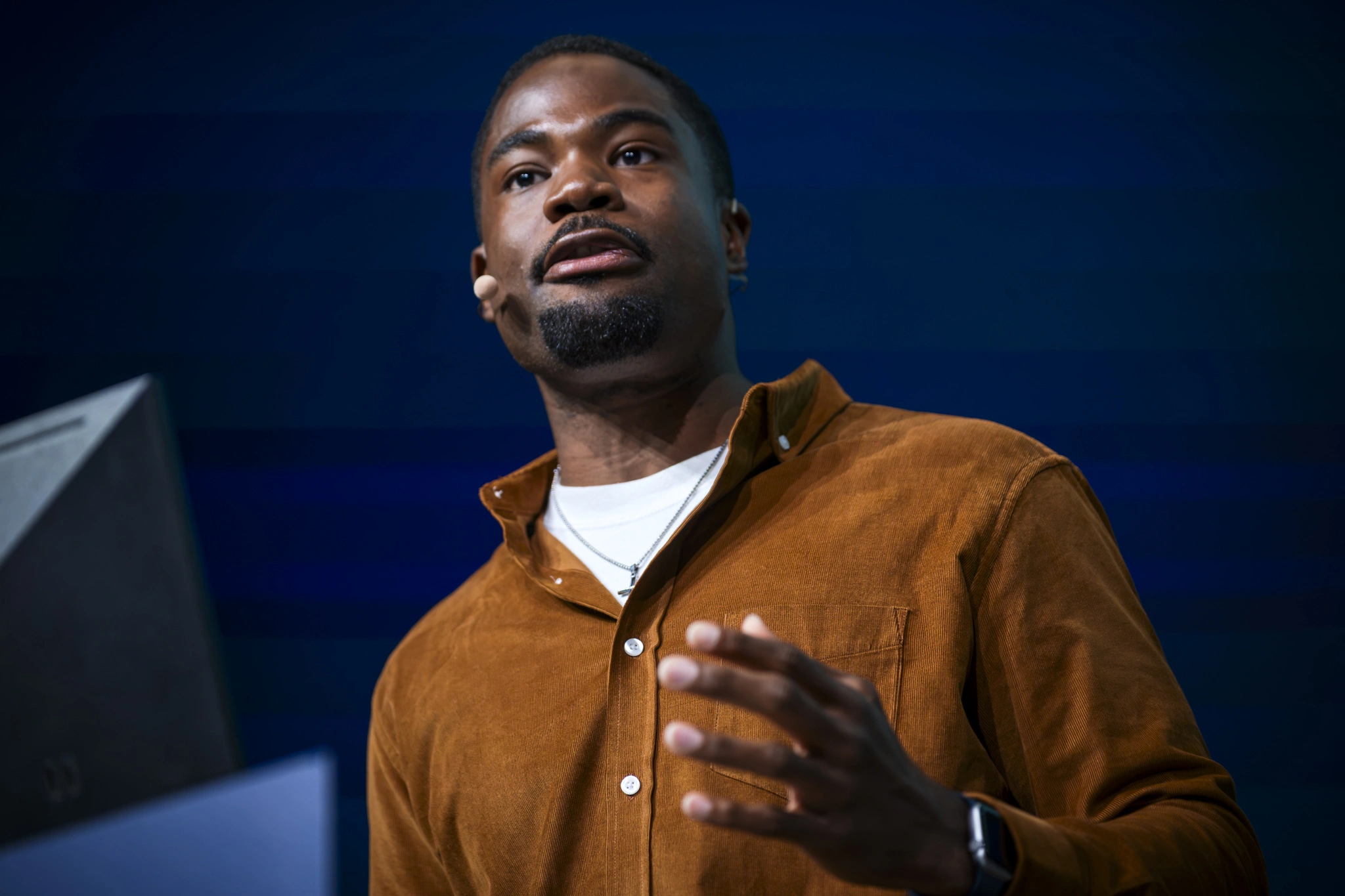 Keynote speaker on stage