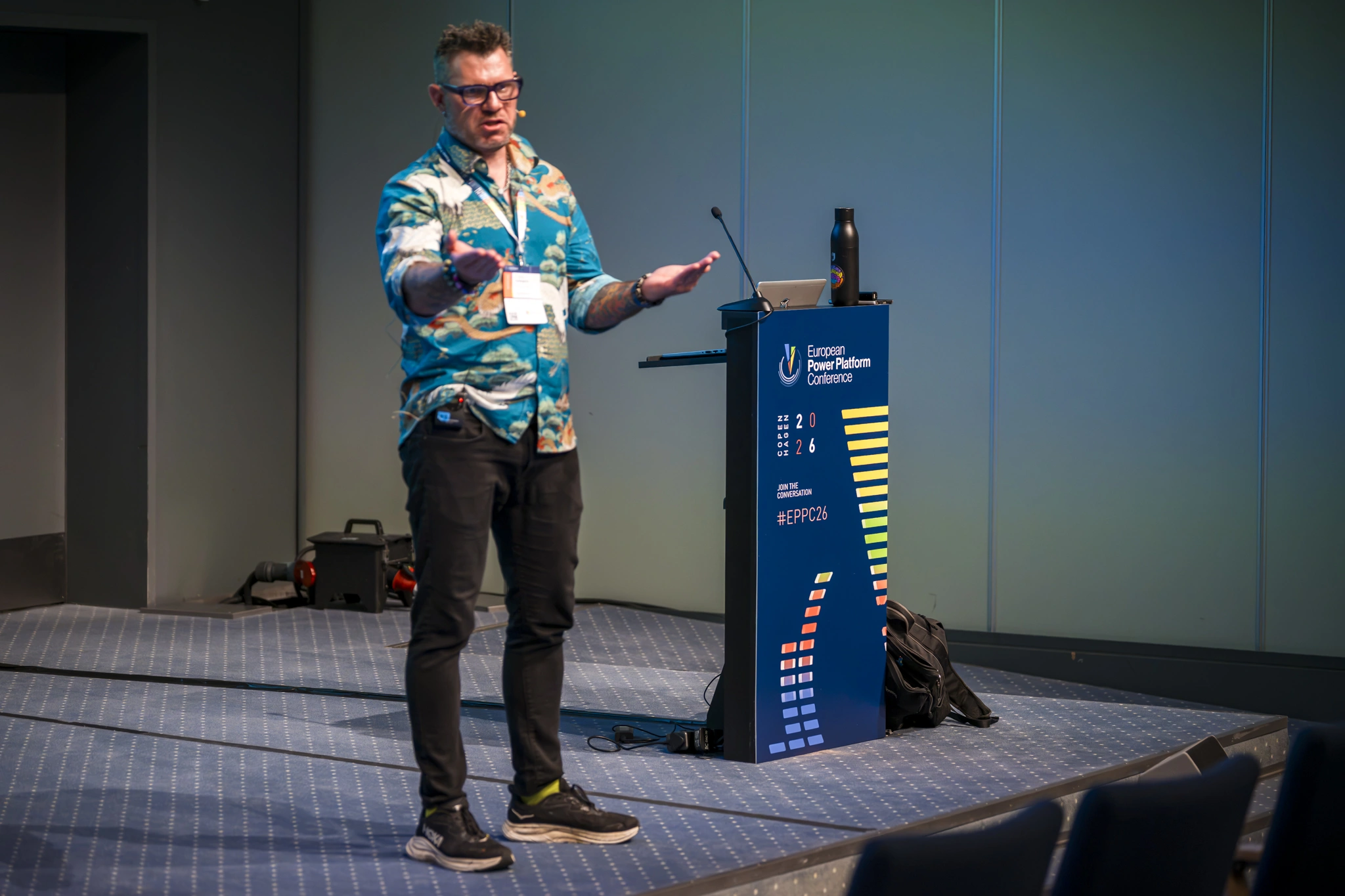 Chris Huntingford on stage