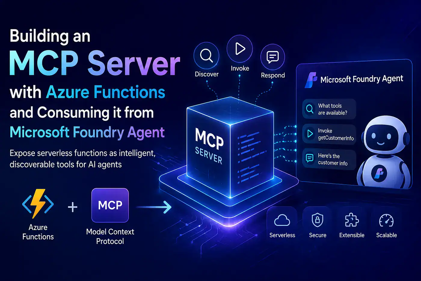 Building an MCP Server with Azure Functions and Consuming it from Microsoft Foundry Agent